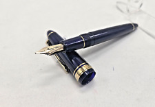 Sailor Fountain Pen Pro Fit Dark Blue Sparkl with GT 14K-585 B Nib+convereter. picture