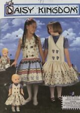 DAISY KINGDOM GIRL & DOLL DRESS PATTERNS Simplicity #7629 Size NN 8-14 VTG NEW picture