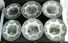 6 Antique boch Freres BFK Belgian ceramic plates napoleon scene battles  picture