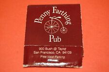 Penny Farthing Pub in San Francisco, CA Vintage Full Unstruck Matchbook picture