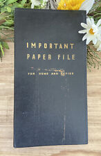 Important Paper File Binder Envelopes Documents Home Office Desk Accessory Vtg picture