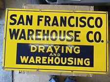 San Francisco Wharehouse Original  Porcelain Sign Great Condition. picture