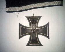 WWI Combat German Iron Cross 2nd Class Medal with UV Ribbon and No Ring... picture