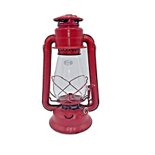 Vintage DIETZ Junior No 20 Red Kerosene Lantern Lamp w/ Glass Globe 12.5 in tall picture