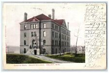 1906 Chapin Hall Beloit College Building Road Students Beloit Wisconsin Postcard picture