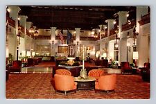 Spokane WA-Washington, Davenport Hotel Lobby, Advertisement, Vintage Postcard picture