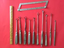 Lot of 11 Antique Surgical Instruments - Medical Tools - For display or prop use picture