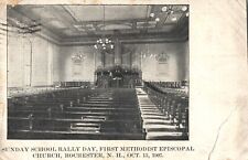 Rally Day First Methodist Episcopal Church Rochester NH Vintage 1907 Postcard picture