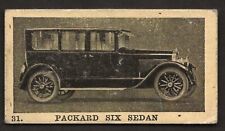1920's Packard Six Sedan Automobile Card V60 Neilson's Chocolate #31 Antique Car picture