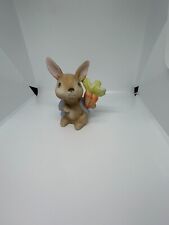 Vintage HOMCO Bunny Rabbit holding carrots #1410 Taiwan Ceramic Animal Figure picture