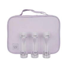 The Home Edit Expandable Hanging Toiletry Bag with 3 Toiletry Bottles, Lavender picture