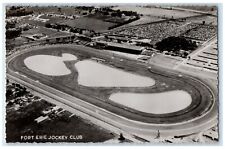 1955 Aerial View Fort Erie Jockey Club Ontario RPPC Photo Vintage Postcard picture