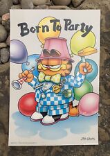 Garfield Vintage Argus Poster. Born To Party. Okay Condition picture