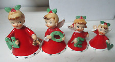 Vintage NAPCO Japan Ceramic Christmas  NOEL Letter Graduated Angel Bells picture