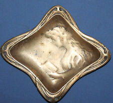 ANTIQUE SMALL HAND MADE BRASS PLATE picture