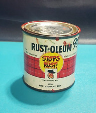 VTG 1959 RUST-OLEUM PAINT CAN - FIRE HYDRANT RED 1210 - 1/2 PINT COLLECTORS picture