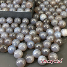 100pcs Natural agate Sphere Carved Quartz Crystal Ball Healing 15mm+ picture