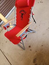 NEW Fireball Whiskey Foldable Lawn Chair w/ Wood Arm Rests Tailgate Chair Beer picture