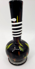 Loetz Tango Glass Vase Black With Yellow & Red Disco Lights SEE NOTES picture