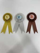 24 -Pack Award Ribbons Rosettes 1st, 2nd, 3rd Place Gold, Silver, Bronze  picture