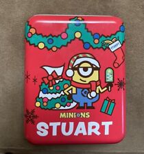 USJ Universal Studios Japan Minions Stuart Christmas Candy Tin Can EUC picture