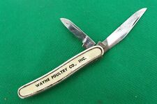 Vintage 492 Colonial Prov. 2 blade pocket knife Advertising Wayne Poultry Co Inc picture