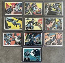 Lot of (10) 1966 Batman Black Bat Trading Cards, Low Grade, Poor Condition picture