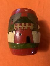 Antique Hand Carved & Painted Wood Cup with Folk Art Possibly Soviet Union? RARE picture