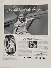 1939 U.S. Royal Master Tires Fortune Magazine Print Advertising Little Girl picture