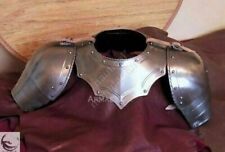 Medieval Armor Pair of Warrior Pauldron & Gorget -Steel Shoulder Reproduction Re picture