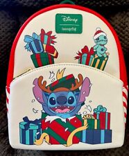 Disney Loungefly Lilo & Stitch: Stitch & Scrump Christmas Holiday Mini Backpack picture