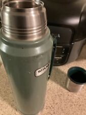 Stanley Aladdin Green Vacuum Bottle Thermos 1.1 Quart/1 liter Vintage picture