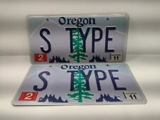 Oregon Vanity License Plate Pair Set - Jaguar S TYPE-2011- Very Nice Condition picture