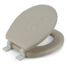 Embroidered Padded Soft Round Toilet Seat With Easy Clean & Change Hinge picture