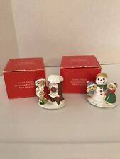 Vintage Avon Forest Friends Snowfall Figurines Set Of 2 In Boxes picture