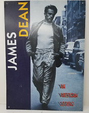 James Dean An American Legend Metal Poster Sign Swagger Blue Yellow Vtg picture
