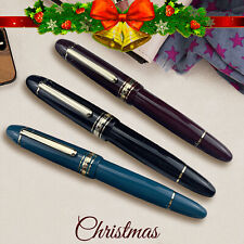 2023 Wingsung 630 Fountain Pen Resin Writing Pen Piston Gold Clip 0.5-0.7mm Gift picture