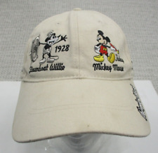 Disneyland Resort Vintage 90s Steamboat Willie Baseball Hat Cap Adjustable Ivory picture