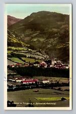 Germany-St. Johann, Aerial View, City, Mountain Background, Vintage Postcard picture