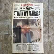 The Record - September 12, 2001 Issue - Attach on America - Used picture