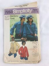 Vintage Simplicity Sewing Pattern #7253 Everybody Jacket Size Medium picture