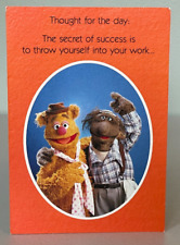 ** VINTAGE ** Hallmark Muppets FOZZIE BEAR & BEAUREGARD Greeting Card ~ Used picture