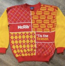 McDonald's Very RARE McRib Sweater & Socks - Ugly Sweater - Large-Tis The Season picture