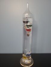Galileo Large Thermometer 13” Tall  Glass Tube w/ Floating Spheres Home Decor picture