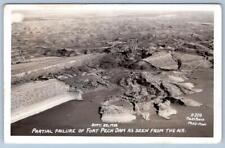 1938 RPPC FORT PECK DAM FAILURE COLLAPSE DISASTER MONTANA AERIAL VIEW picture