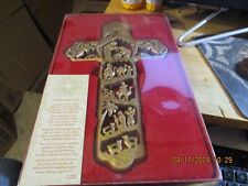 Christmas Cross Nativity Scene Dicksons Wall Hanging Resin W/Box picture