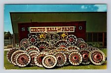 Sarasota FL- Florida, Sunburst Wheels, Antique, Vintage Souvenir Postcard picture