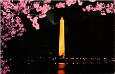 1960 The Washington Monument As Viewed At Night Postcard picture