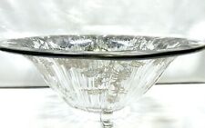 Vintage Rare Antique Sheriffs Jury Panel III Glass Bowl Sterling Silver Overlay picture