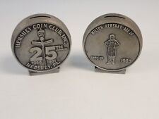 Vintage 1981-1983 Milton Hershey Coin Club Silver Banks 4.5” Christmas Banquet picture
